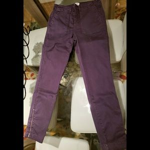 J. Crew Skinny stretch cargo pant with zippers